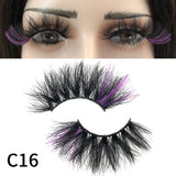 Fluffy Mink Eyelashes Colored Lashes With Glitter