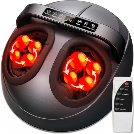 Foot Massager Heating Therapy Hot Compression Shiatsu Knead