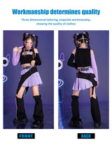 Girls Jazz Dance Long Sleeve Top Skirt Children'