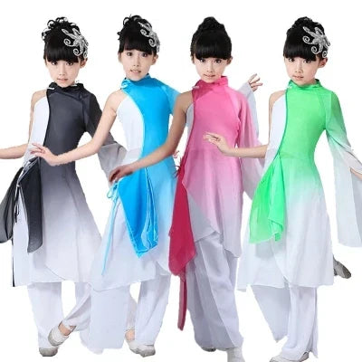 Girls Yangko Dance New Children' Clothing Costume Stage
