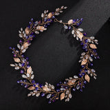 Gold Alloy Crystal Bead Flower Headband Hair Accessories