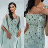 Green Crystal Handbeading Prom Dresses -Piece Jacket Back