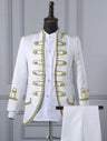 Groom Formal Uniform Blue White Red Men Court
