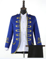 Groom Formal Uniform Blue White Red Men Court