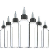 Plastic Empty Ink Vial Twist Top Black Cap