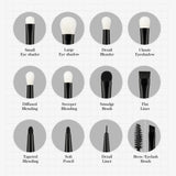 Jessup Eye Blending Eye Brushes Set, Natural-Synthetic