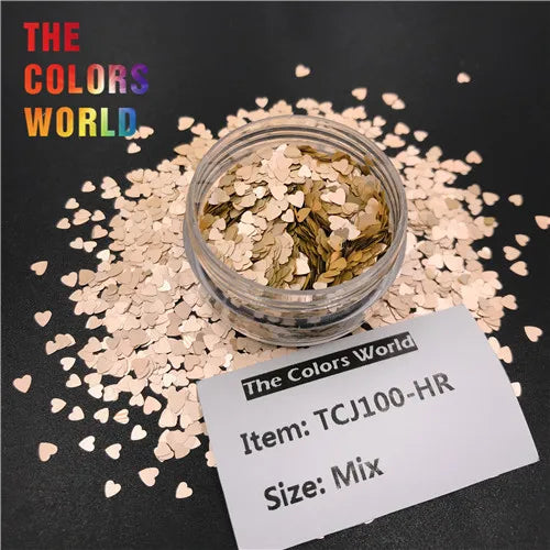 Heart-Shaped Nail Glitter Mix