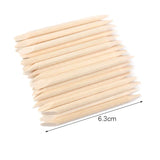 Pack Wooden Cuticle Pusher Remover Orange Stick Sticker