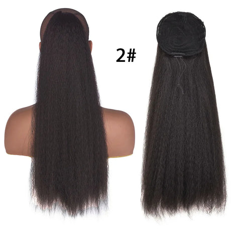 Hanne Yaki Straight Ponytail Hair Extensions For Black