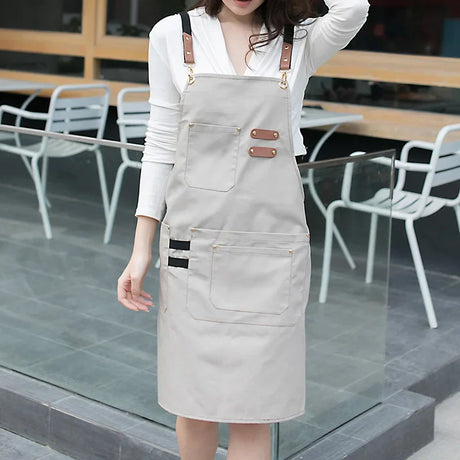 New Fashion Canvas Kitchen Aprons For Woman Men