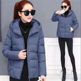 Short Hooded Cotton Jacket Women Parka Coats Autumn