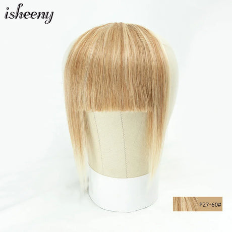 Isheeny Human Hair Bangs Clips In Black Blunt