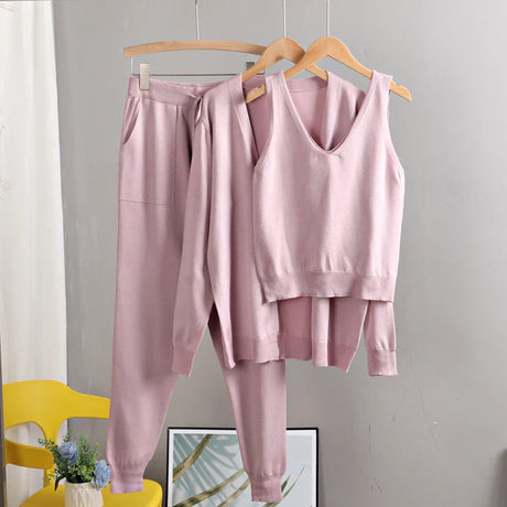 Gigogou Spring Autumn Piece Women Cardigan Tracksuits Fashion