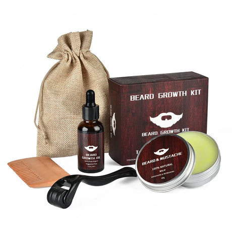 Set Men Beard Grooming Kit Mustache Beard Hair