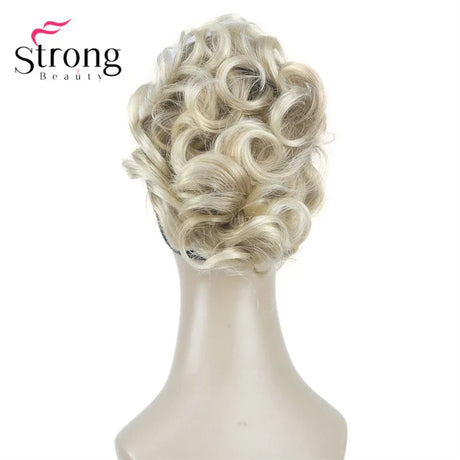 Strongbeauty Silver Short Natural Wave Ponytail Hair Extension