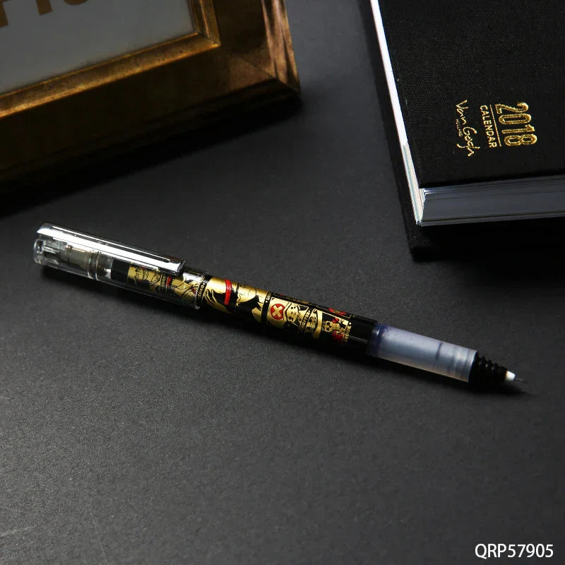 M&G Straight Liquid Signature Pen Black Red