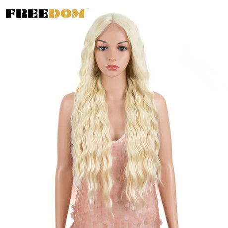 Freedom Synthetic Lace Wig Long Deep Wavy Ombre