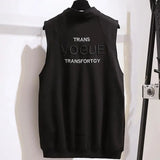 6Xl 150Kg Spring Black Jacket Women Sleeveless Vest