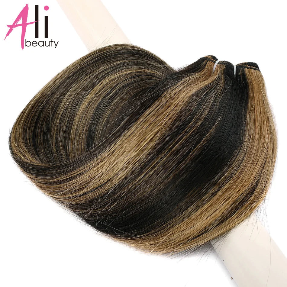 Straight Blonde Human Hair Weave Brazilian Remy Human