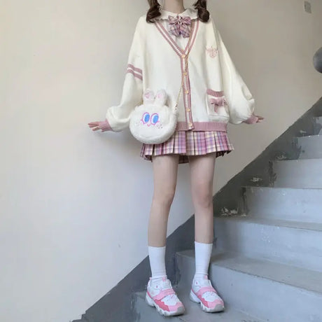 Japanese Girls Loli V-Neck Jk Uniforms Cute Sweet