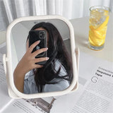 Portable Mirror Double-Sided Simple Spin Assembly Desktop Makeup