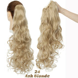 Benehair Synthetic Long Wavy Claw On Ponytail Black