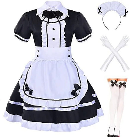 Black White Cat Maid Outfit Cosplay Sexy