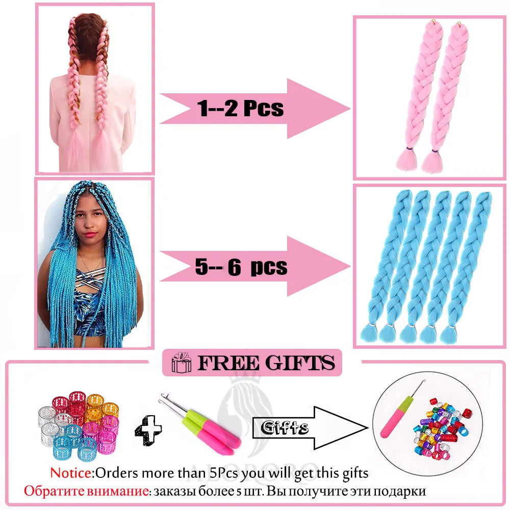 G Jumbo Braiding Hair Long Synthetic Crochet Hair