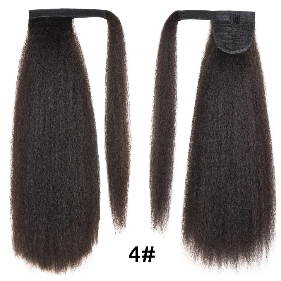 Hanne Yaki Straight Ponytail Hair Extensions For Black