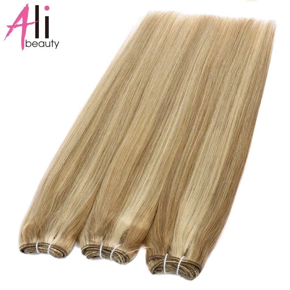 Straight Blonde Human Hair Weave Brazilian Remy Human