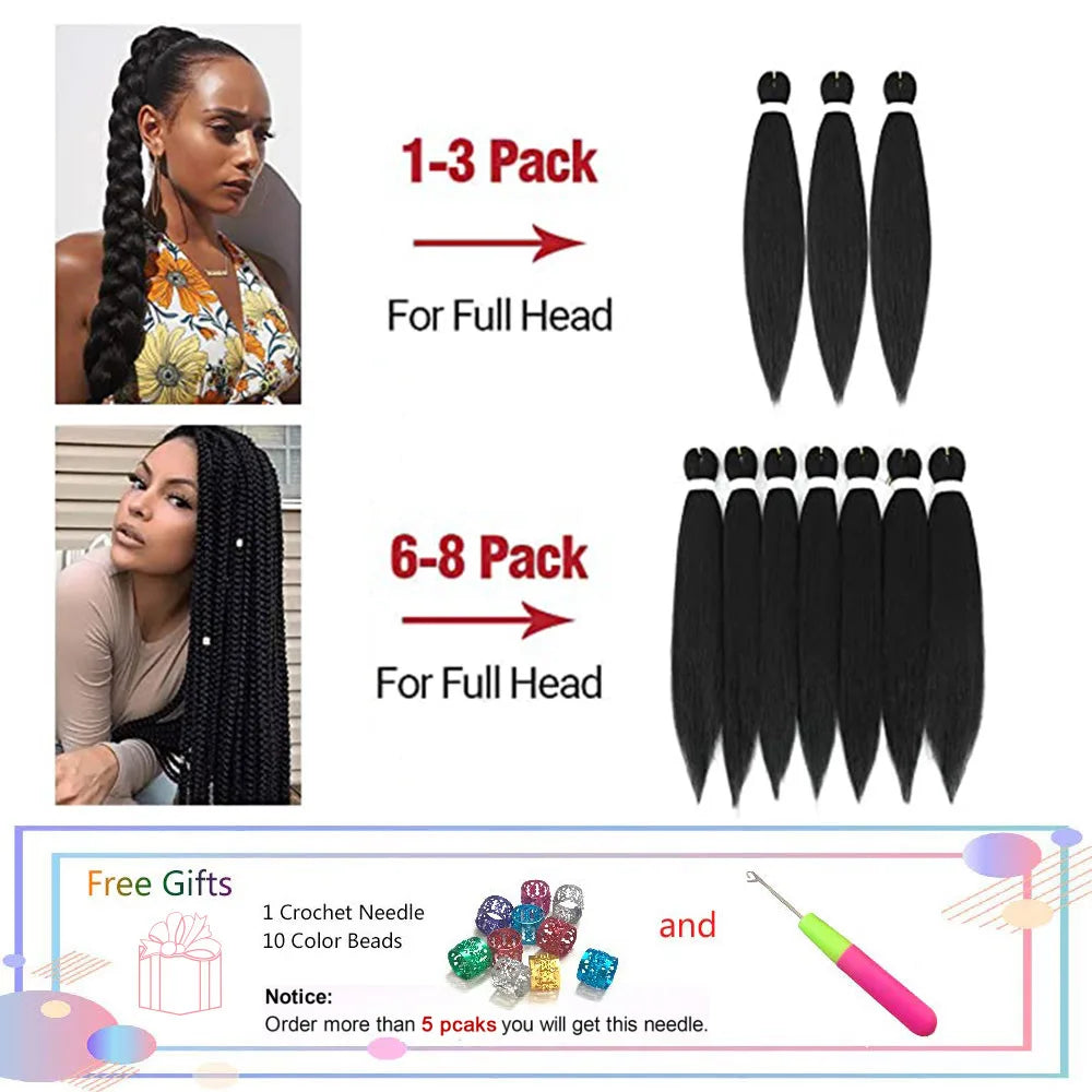 Alororo Ombre Pre Stretched Braiding Hair Synthetic Hair