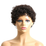 Human Hair Short Jerry Curly Wig Afro