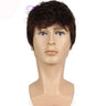 Synthetic Man Wigs Black Short Curly For Men