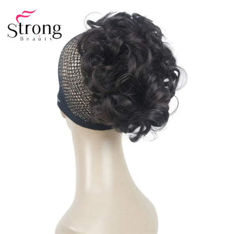 Strongbeauty Silver Short Natural Wave Ponytail Hair Extension