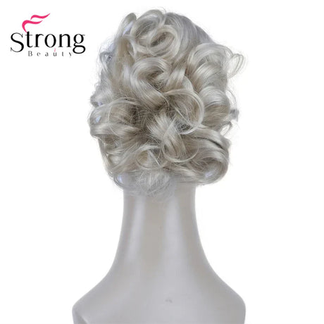 Strongbeauty Silver Short Natural Wave Ponytail Hair Extension