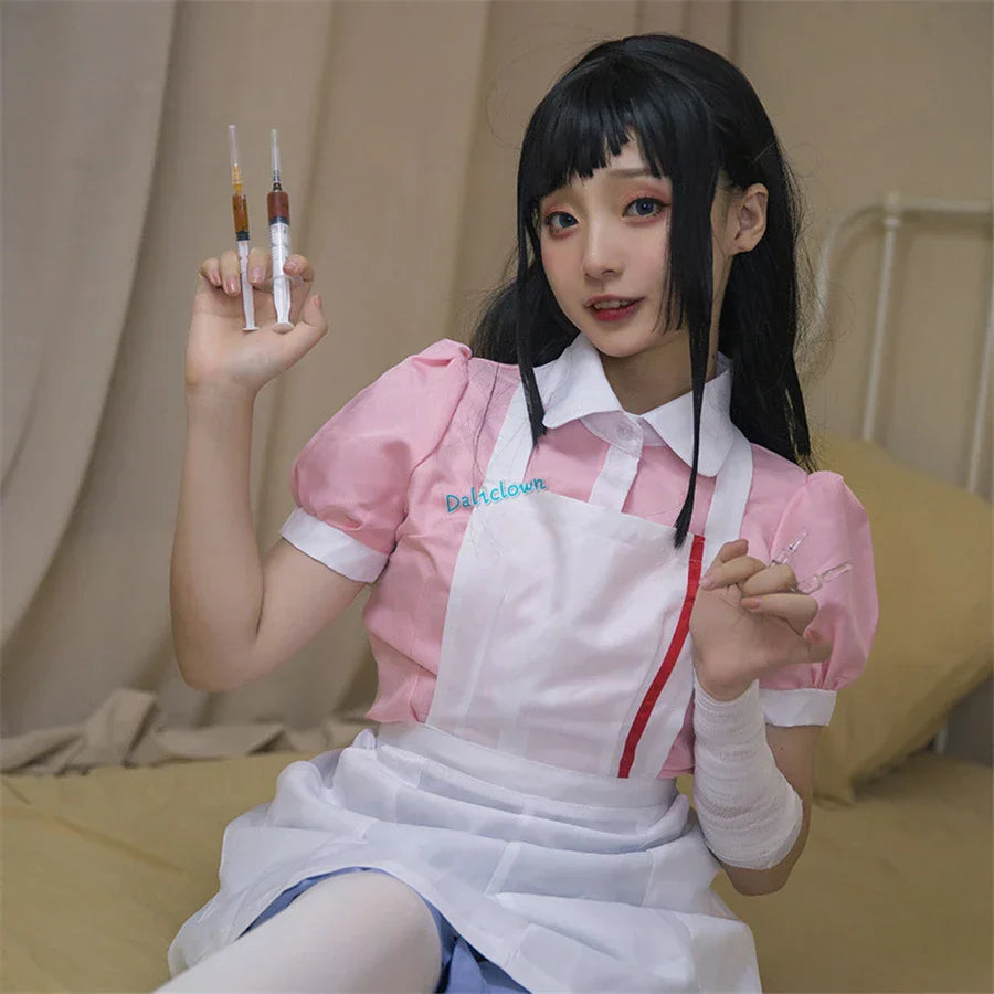 Danganronpa Mikan Tsumiki Cosplay Outfit With Wig Anime