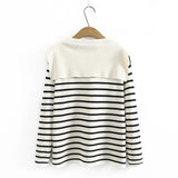 Woman Sweater Slim Fit High Strecth Striped