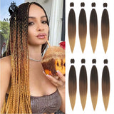 Alororo Ombre Pre Stretched Braiding Hair Synthetic Hair