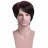 Synthetic Man Wigs Black Short Curly For Men