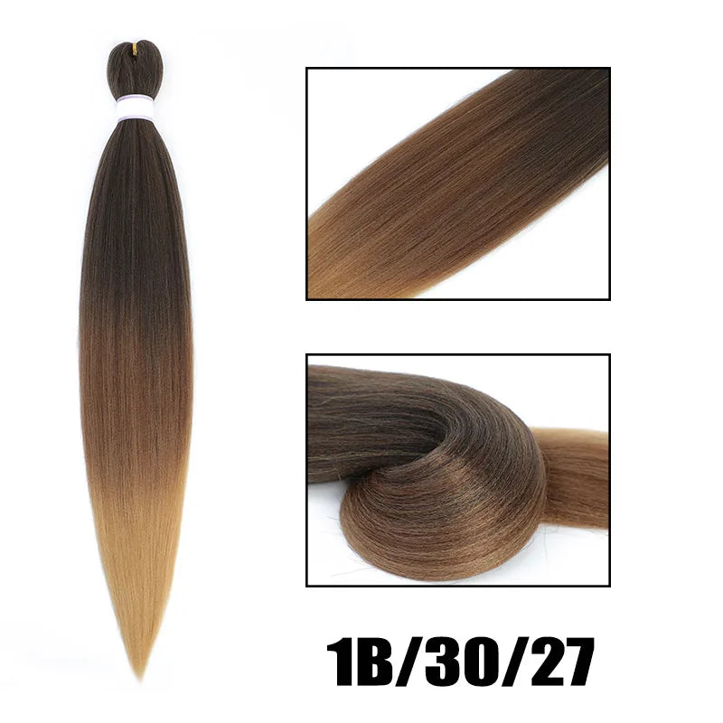 Alororo Ombre Pre Stretched Braiding Hair Synthetic Hair