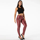 Shascullfites Melody Fitting Leather Motorcycle Leggings Pants With
