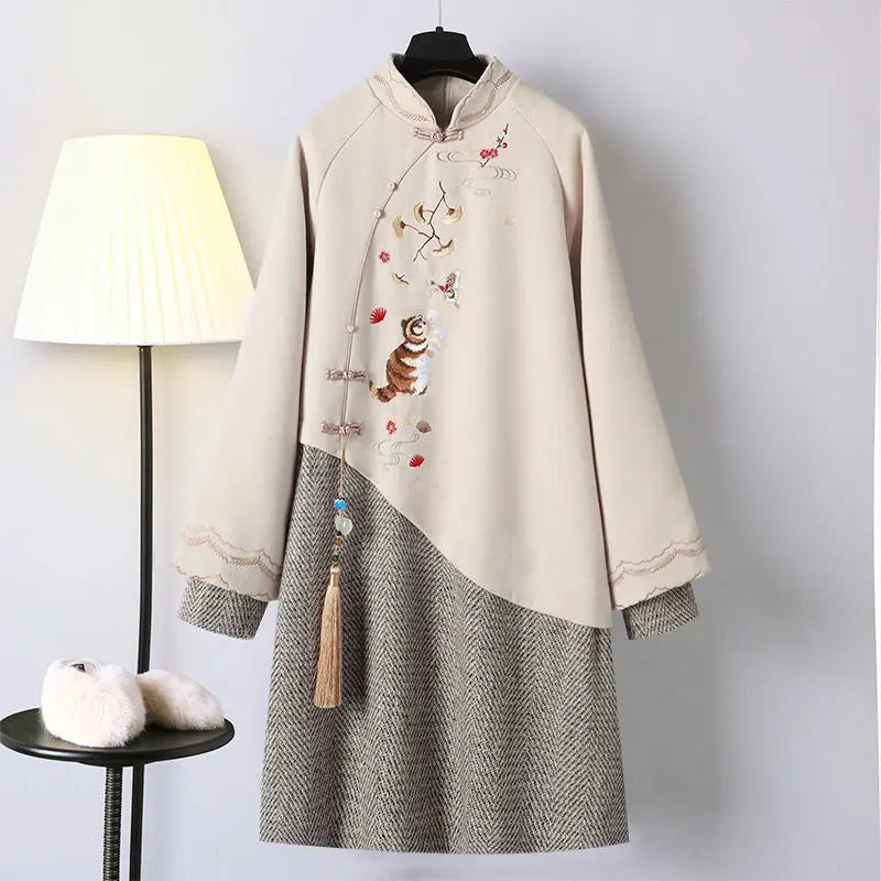 Winter Dress Women' Chinese Traditional Style Hanfu Cheongsam