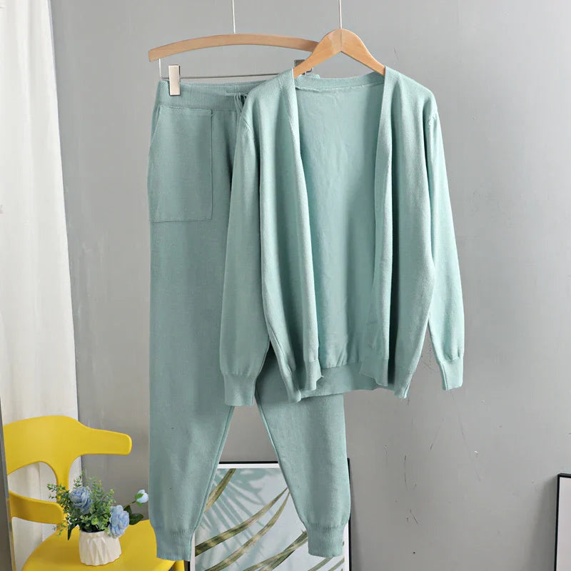 Gigogou Spring Autumn Piece Women Cardigan Tracksuits Fashion