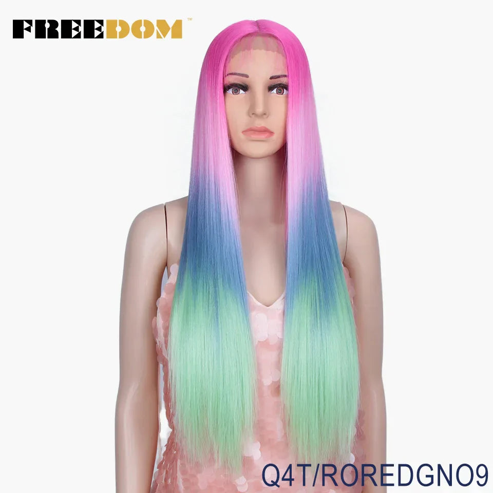 Freedom Synthetic Lace Front Wig Long Straight Wigs