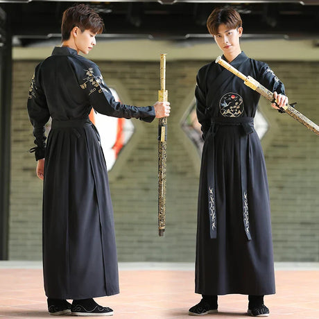 Japanese Vintage Kimono Samurai Cosplay Clothing Woman Man