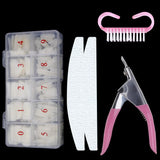 Pcs/Box False Nails Tips Manicure Kit Nail File