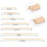 Pack Wooden Cuticle Pusher Remover Orange Stick Sticker