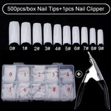 Pcs/Box False Nails Tips Manicure Kit Nail File