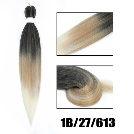 Alororo Ombre Pre Stretched Braiding Hair Synthetic Hair