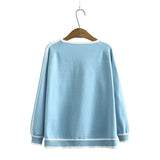 Women' Sweaters Fashion Autumn Jumper Striped Splice Raglan